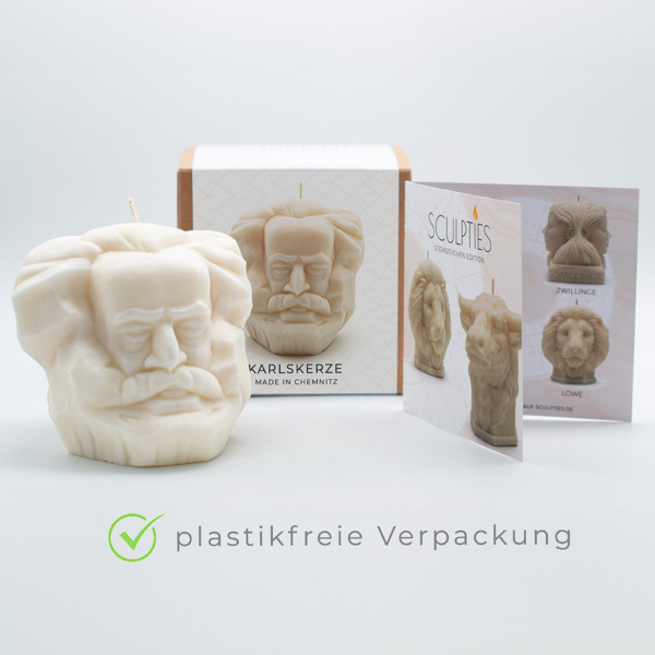 Karl Marx Kerze, Nischl Kerze, Geschenkidee mit Karl Marx, Geschenkidee Kommunismus, Geschenkidee für Linke