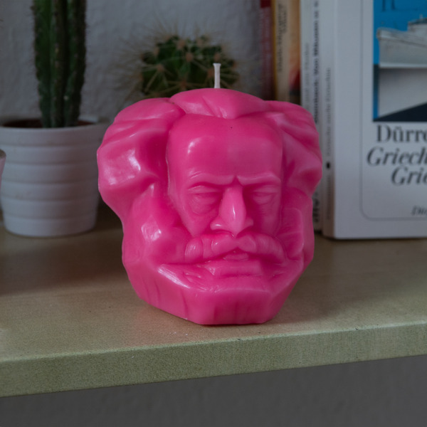 Karls Marx Kerze rosa , Sculpties Kerzen, Geschenkkerze, besondere Kerze, lustige Kerze, Skulpturkerze Karl Marx